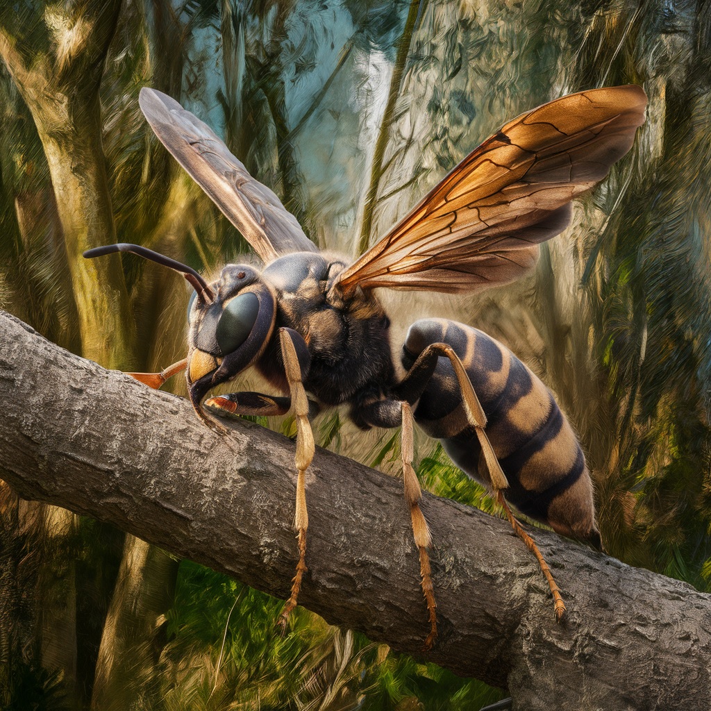 Un frelon, Vespa crabro