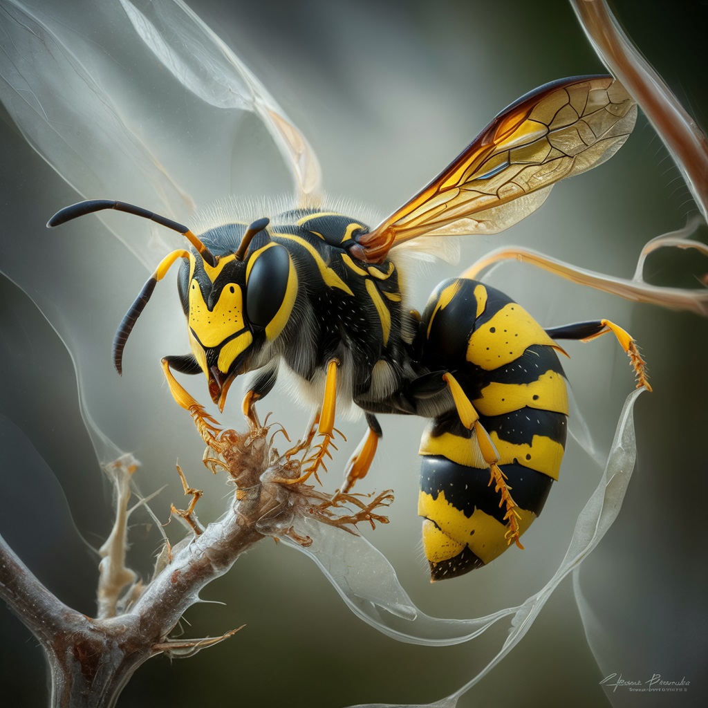 Une guêpe, Polistes dominula
